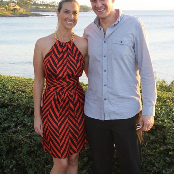 Milly Silk Chain Halter Dress - Picture 1 of 7